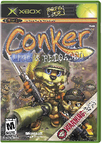 Conker Live and Reloaded Xbox US box art
